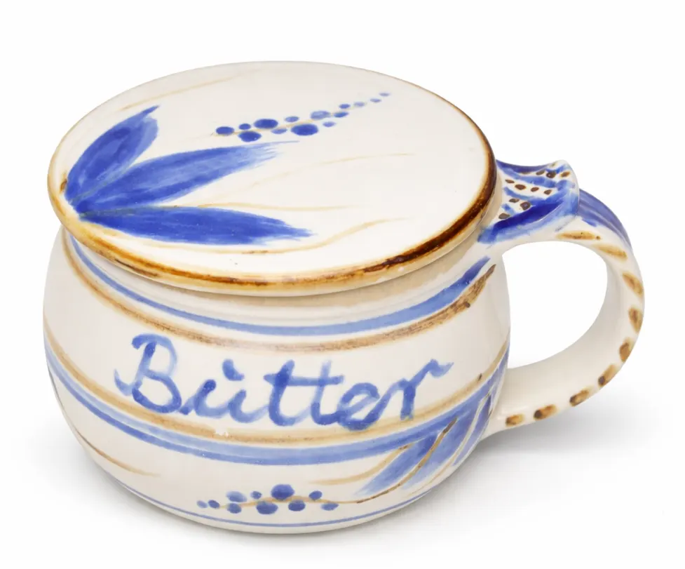 Butterdose Butterdekor mit Henkel